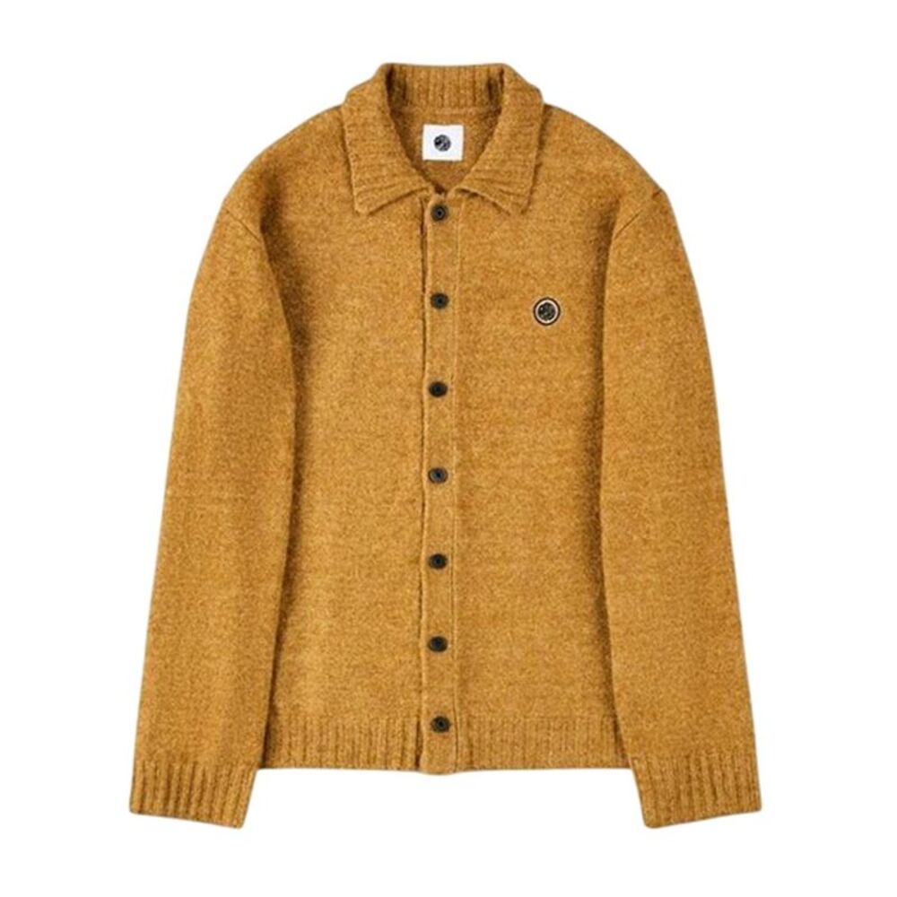 Pretty Green Mens Whittaker Collared Cardigan / Tan